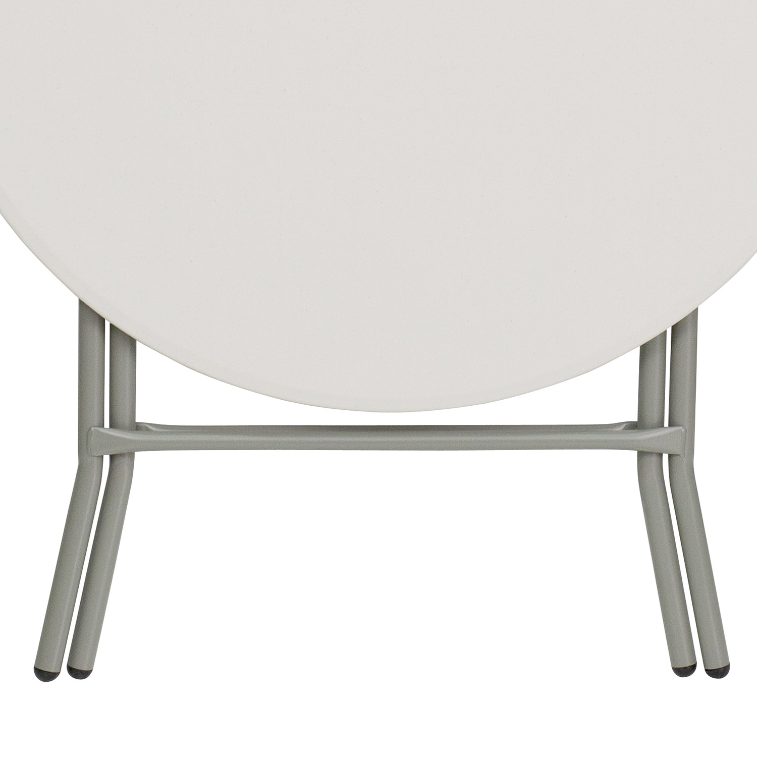 BLNK Round Granite White Plastic Folding Table - 2.63'D