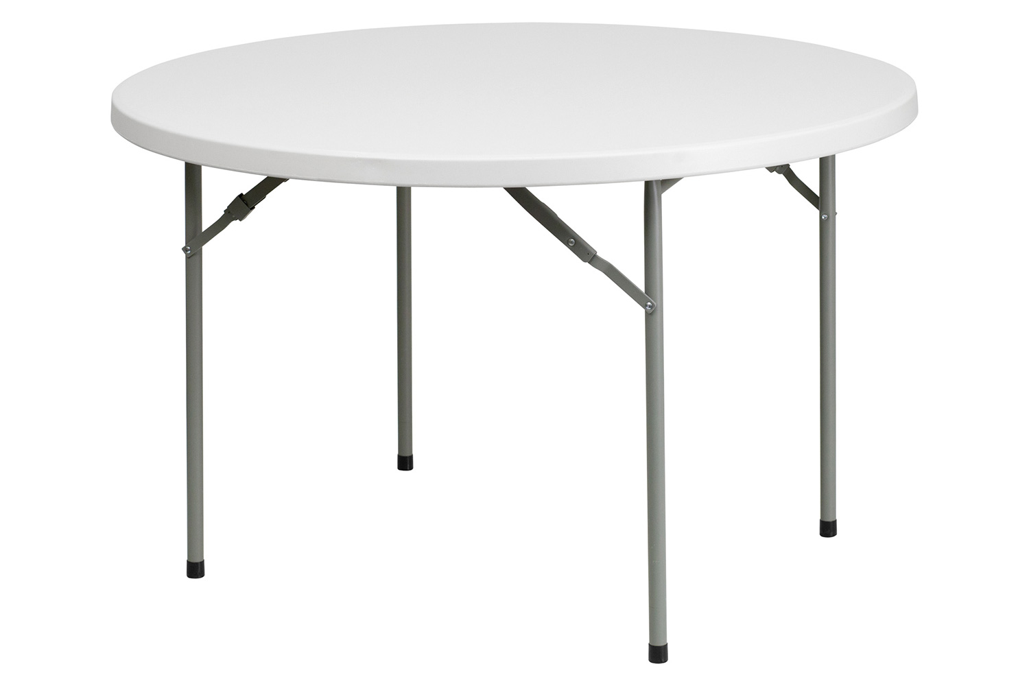 BLNK Round Granite White Plastic Folding Table - 4'D