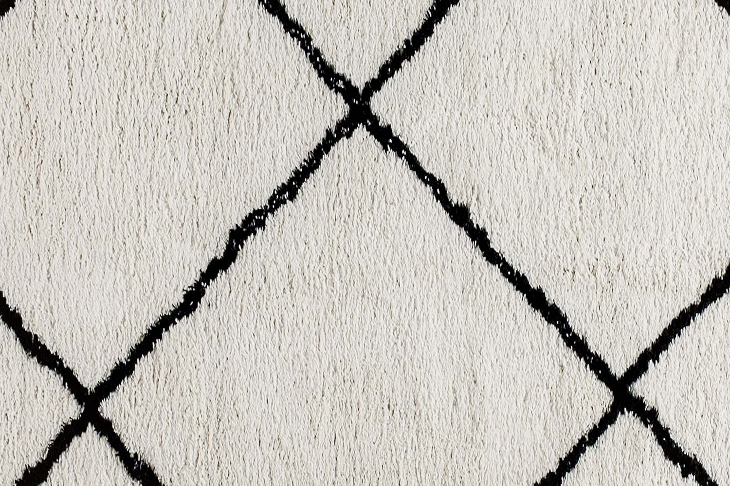 BLNK Roxy Shag Style Diamond Trellis Area Rug - Ivory, 8'W x 10'L