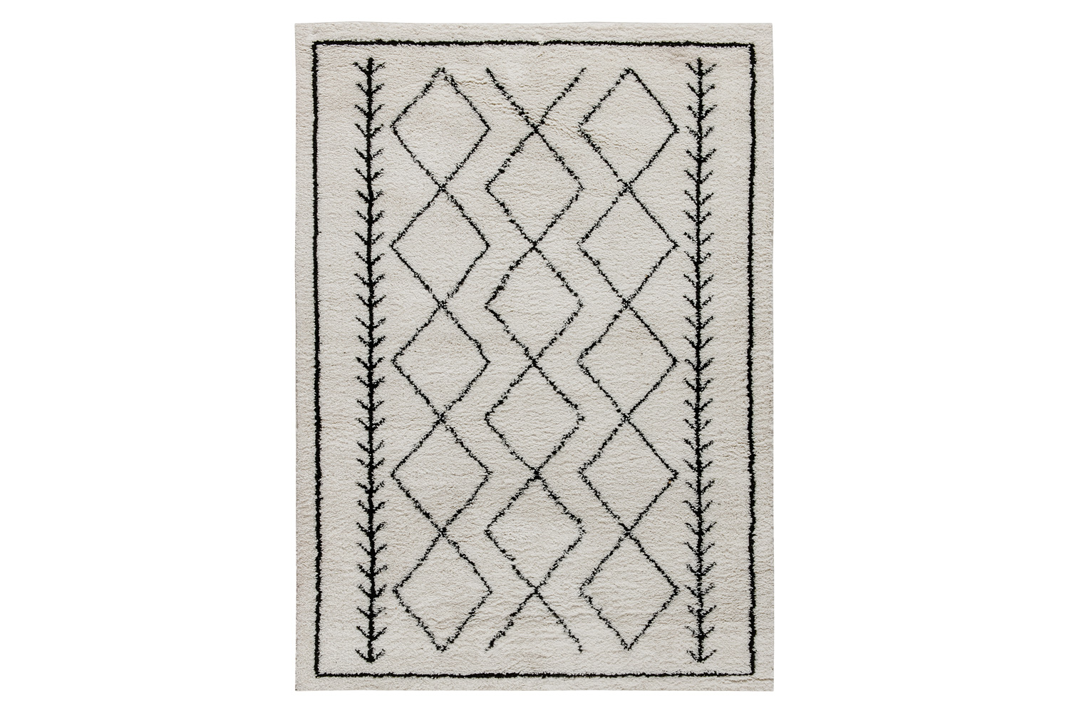 BLNK Roxy Geometric Style Diamond Trellis Area Rug - Ivory, 8'W x 10'L