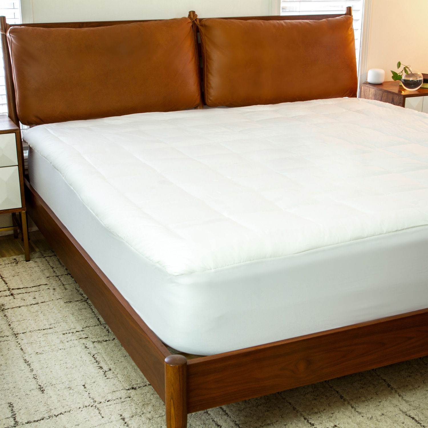 BLNK Capri Comfortable Sleep White Mattress Pad