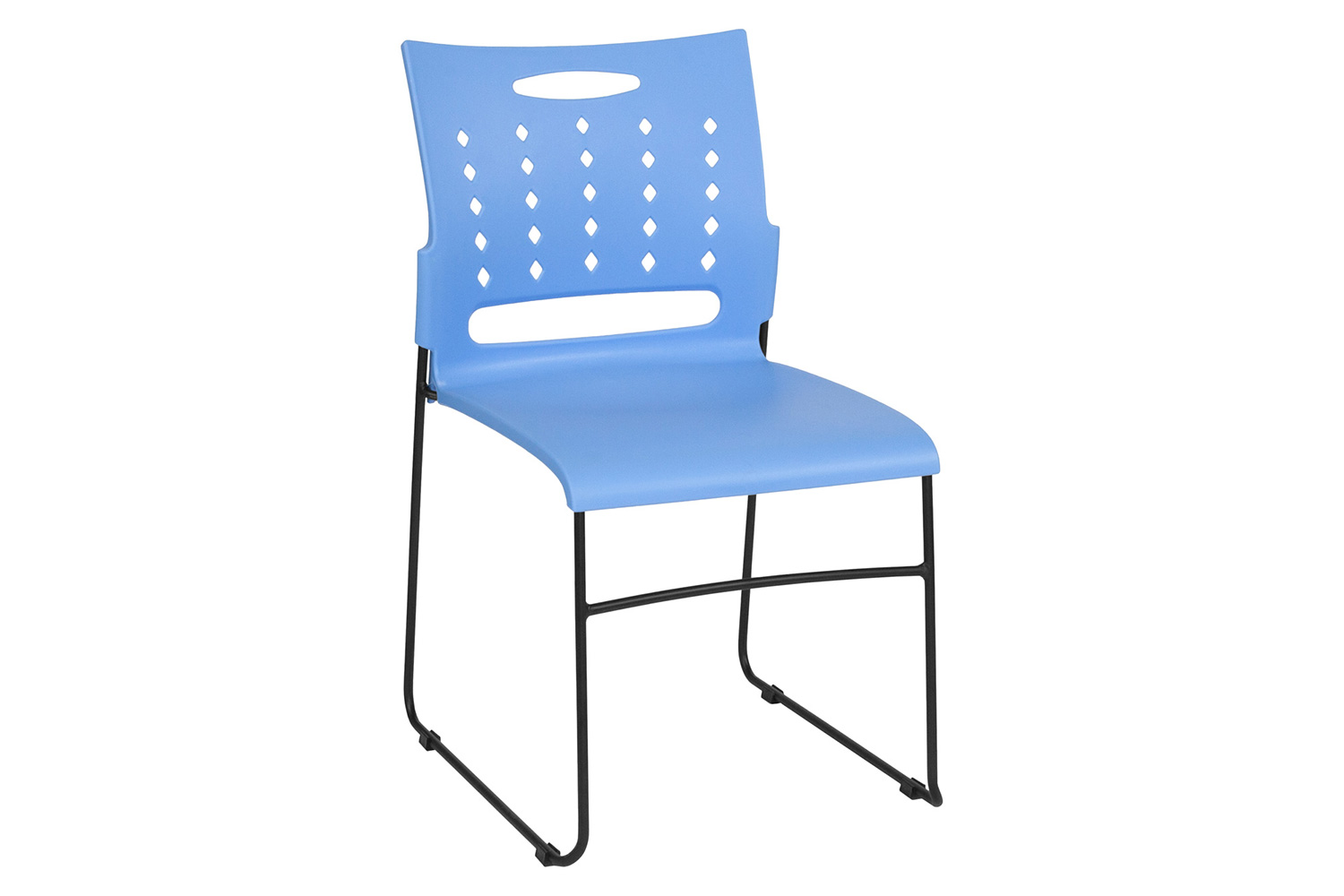 BLNK™ HERCULES Series Sled Base Stack Chair with Air-Vent Back - Blue