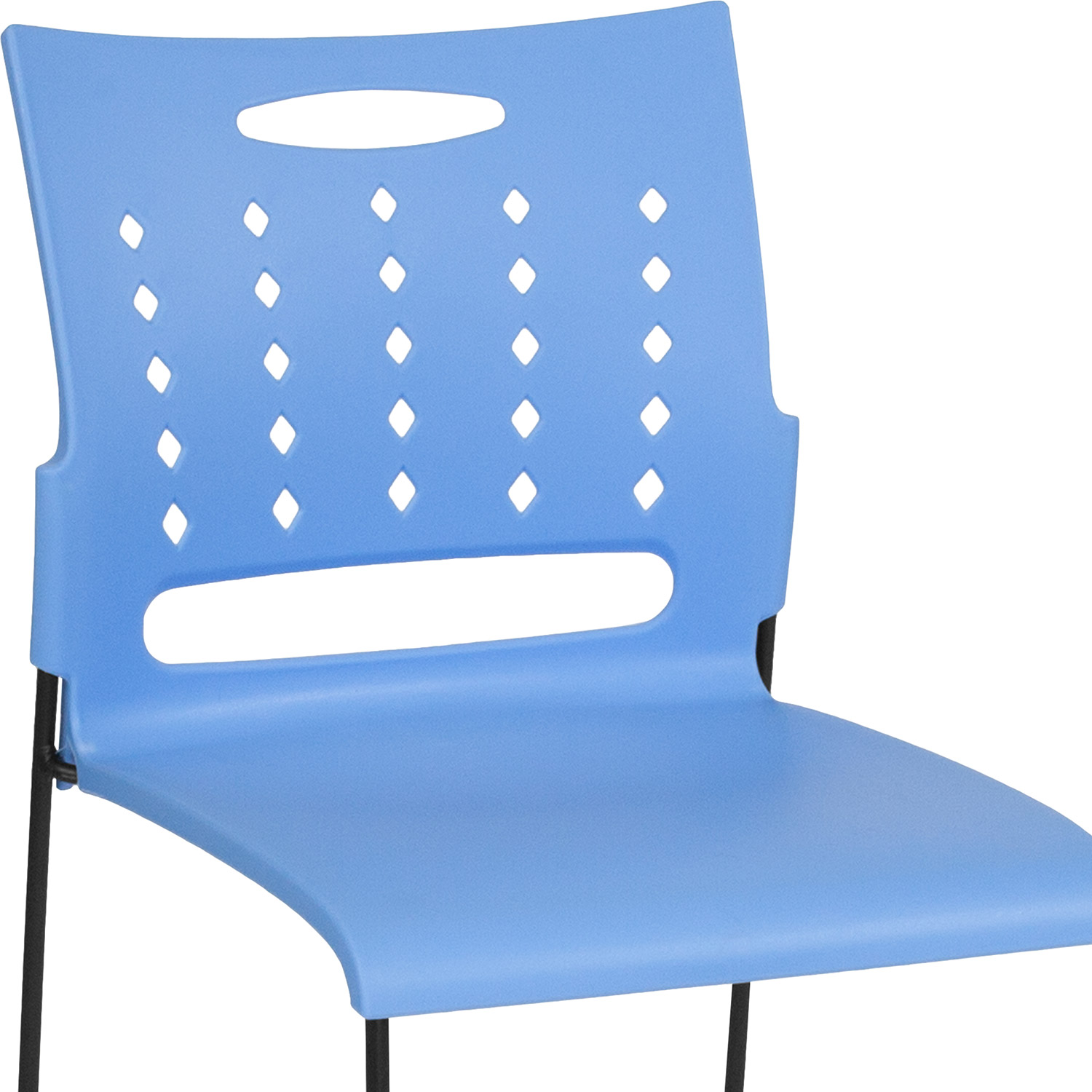 BLNK™ HERCULES Series Sled Base Stack Chair with Air-Vent Back - Blue