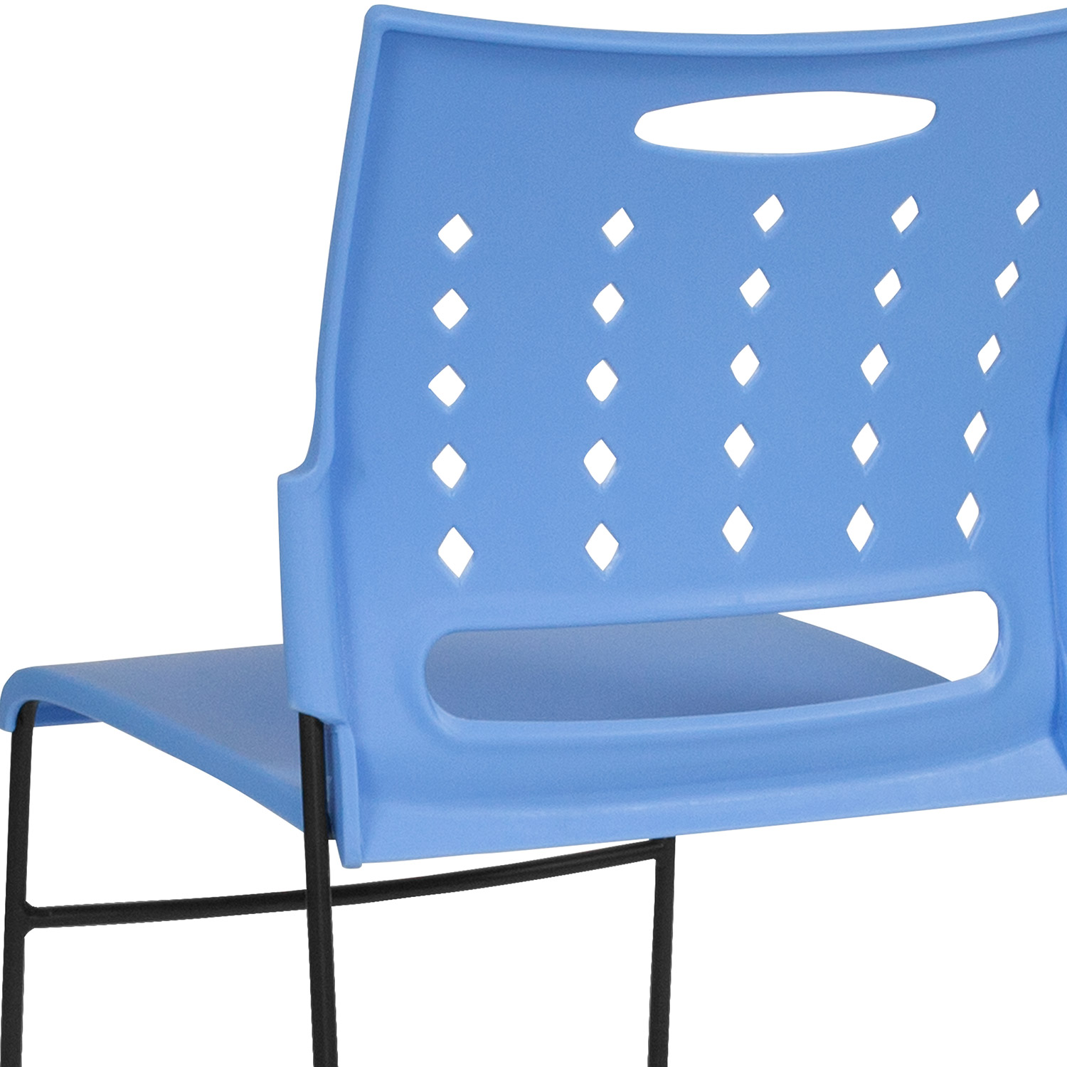 BLNK™ HERCULES Series Sled Base Stack Chair with Air-Vent Back - Blue