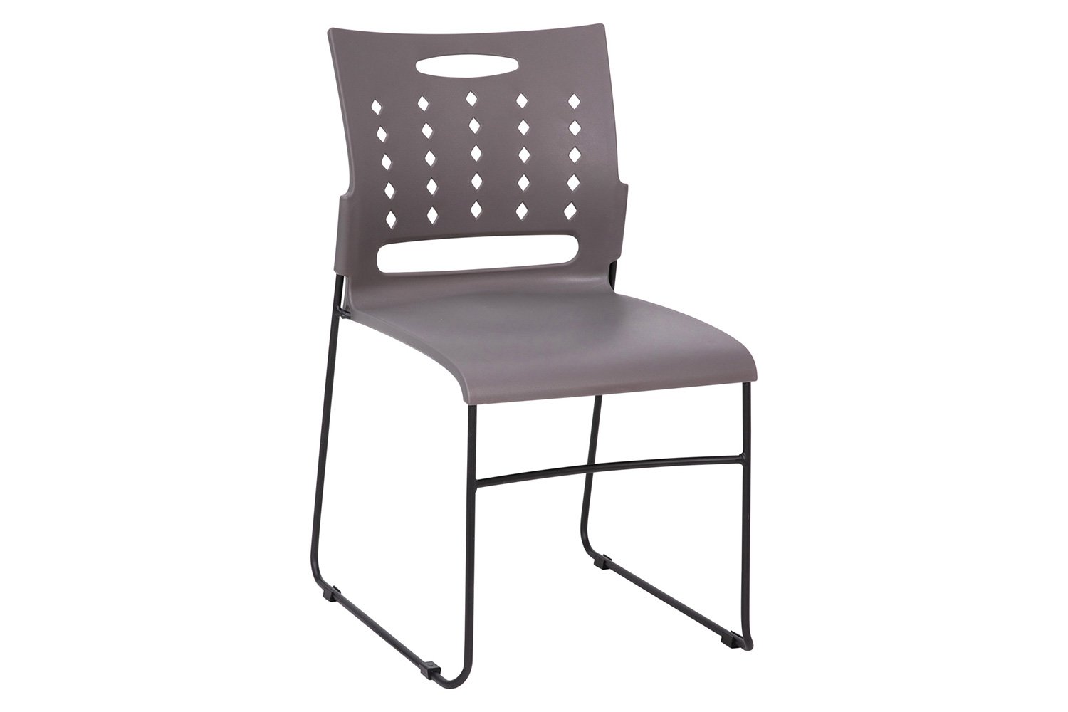 BLNK HERCULES Series Sled Base Stack Chair with Air-Vent Back - Gray