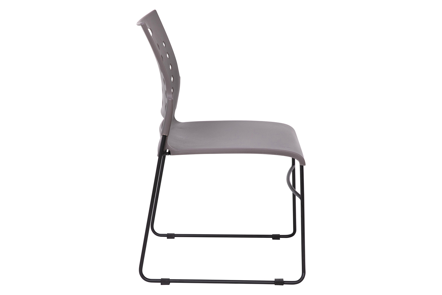 BLNK HERCULES Series Sled Base Stack Chair with Air-Vent Back - Gray