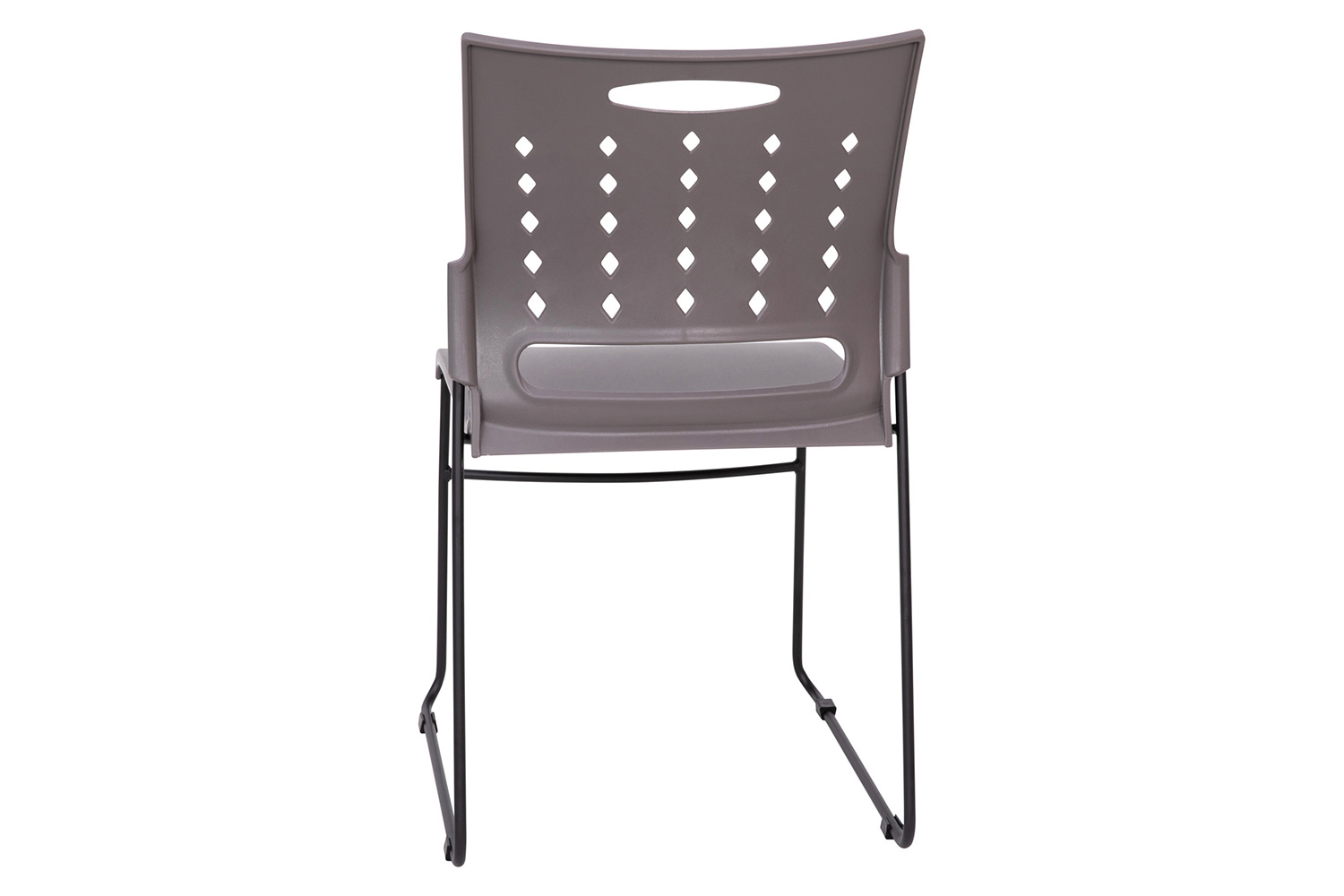 BLNK HERCULES Series Sled Base Stack Chair with Air-Vent Back - Gray