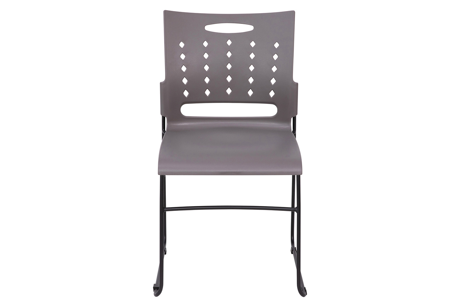 BLNK HERCULES Series Sled Base Stack Chair with Air-Vent Back - Gray