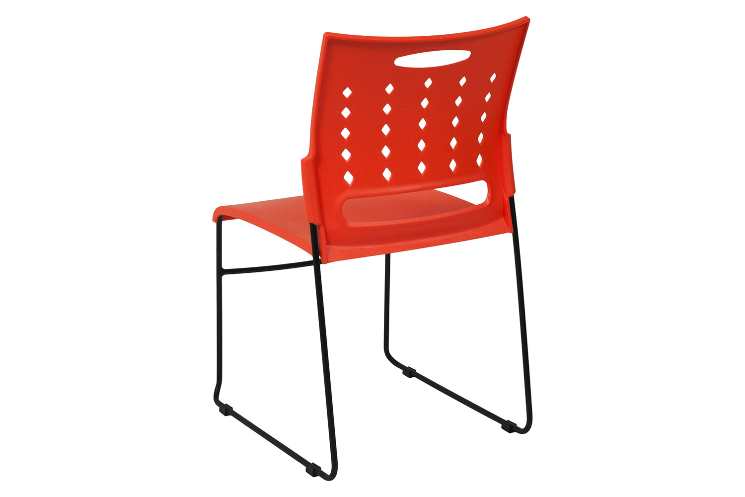 BLNK™ HERCULES Series Sled Base Stack Chair with Air-Vent Back - Orange