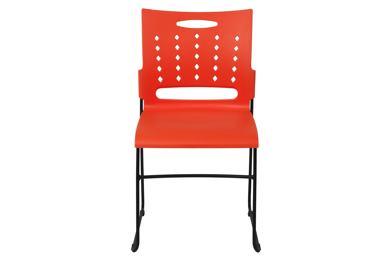 BLNK™ HERCULES Series Sled Base Stack Chair with Air-Vent Back - Orange