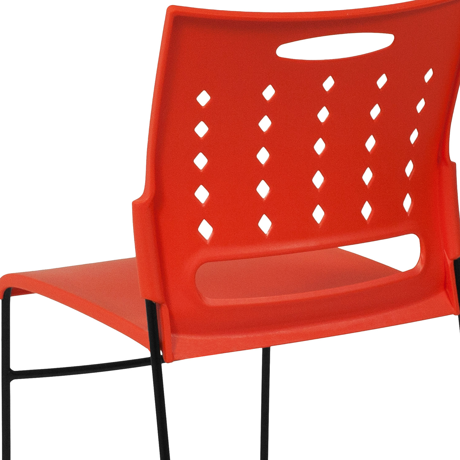 BLNK™ HERCULES Series Sled Base Stack Chair with Air-Vent Back - Orange