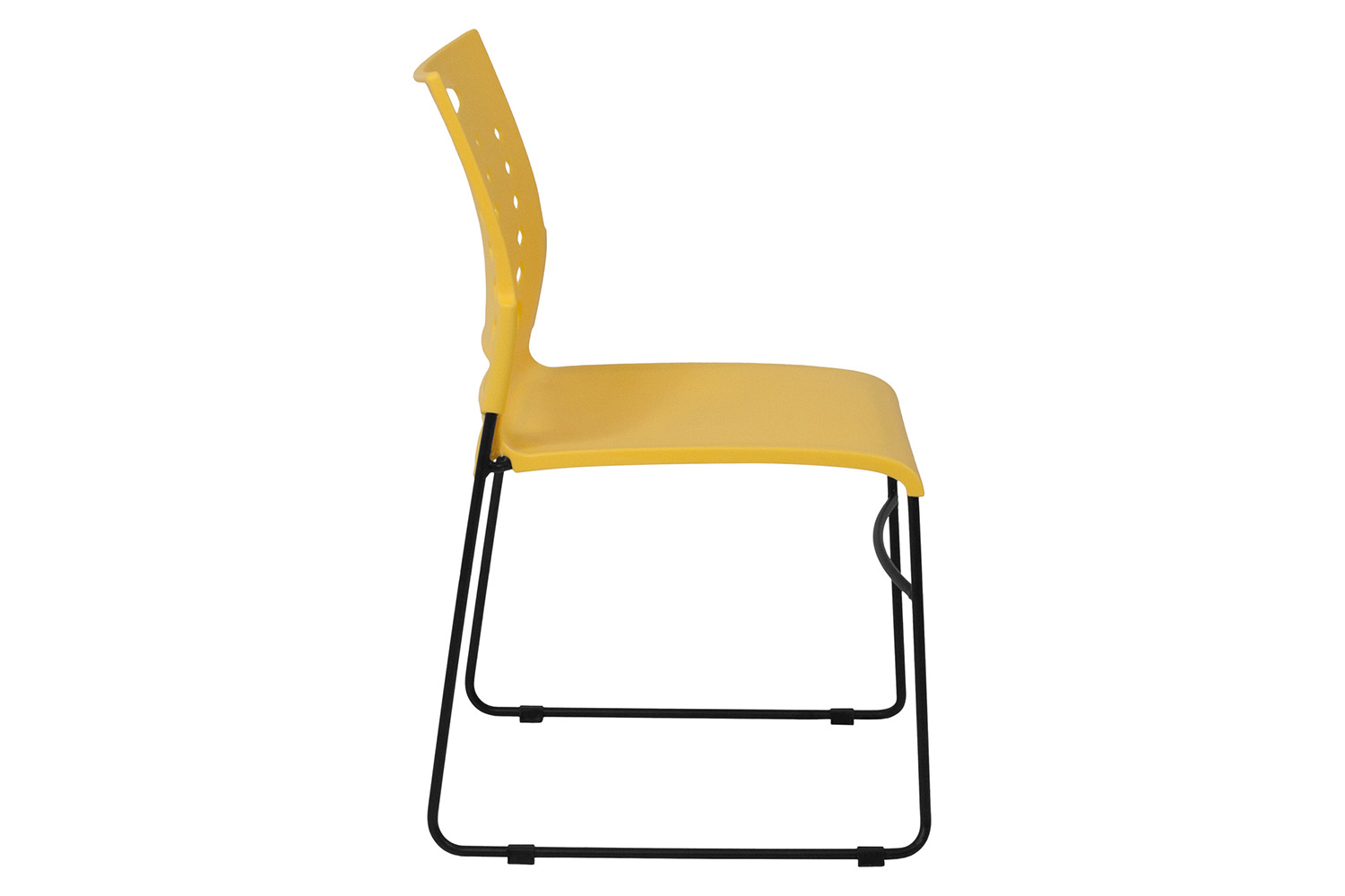 BLNK HERCULES Series Sled Base Stack Chair with Air-Vent Back - Yellow