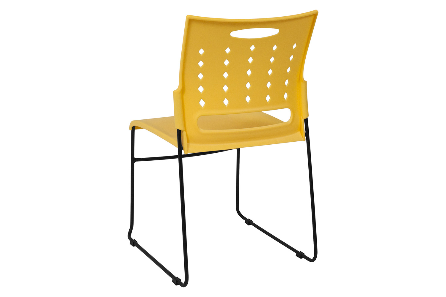 BLNK HERCULES Series Sled Base Stack Chair with Air-Vent Back - Yellow