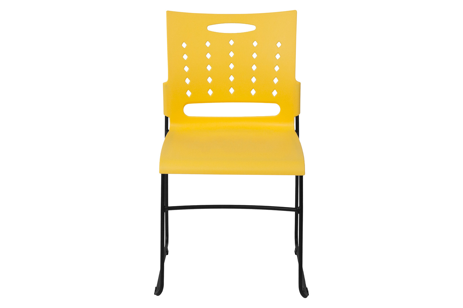 BLNK HERCULES Series Sled Base Stack Chair with Air-Vent Back - Yellow