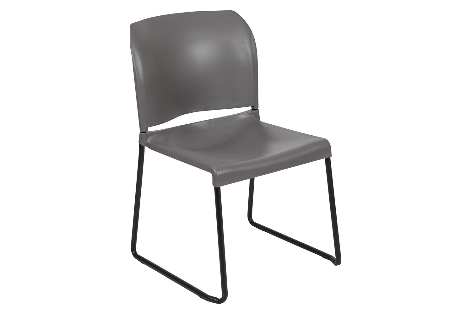 BLNK - HERCULES Series Full Back Contoured Stack Chair with Black Powder Coated Sled Base