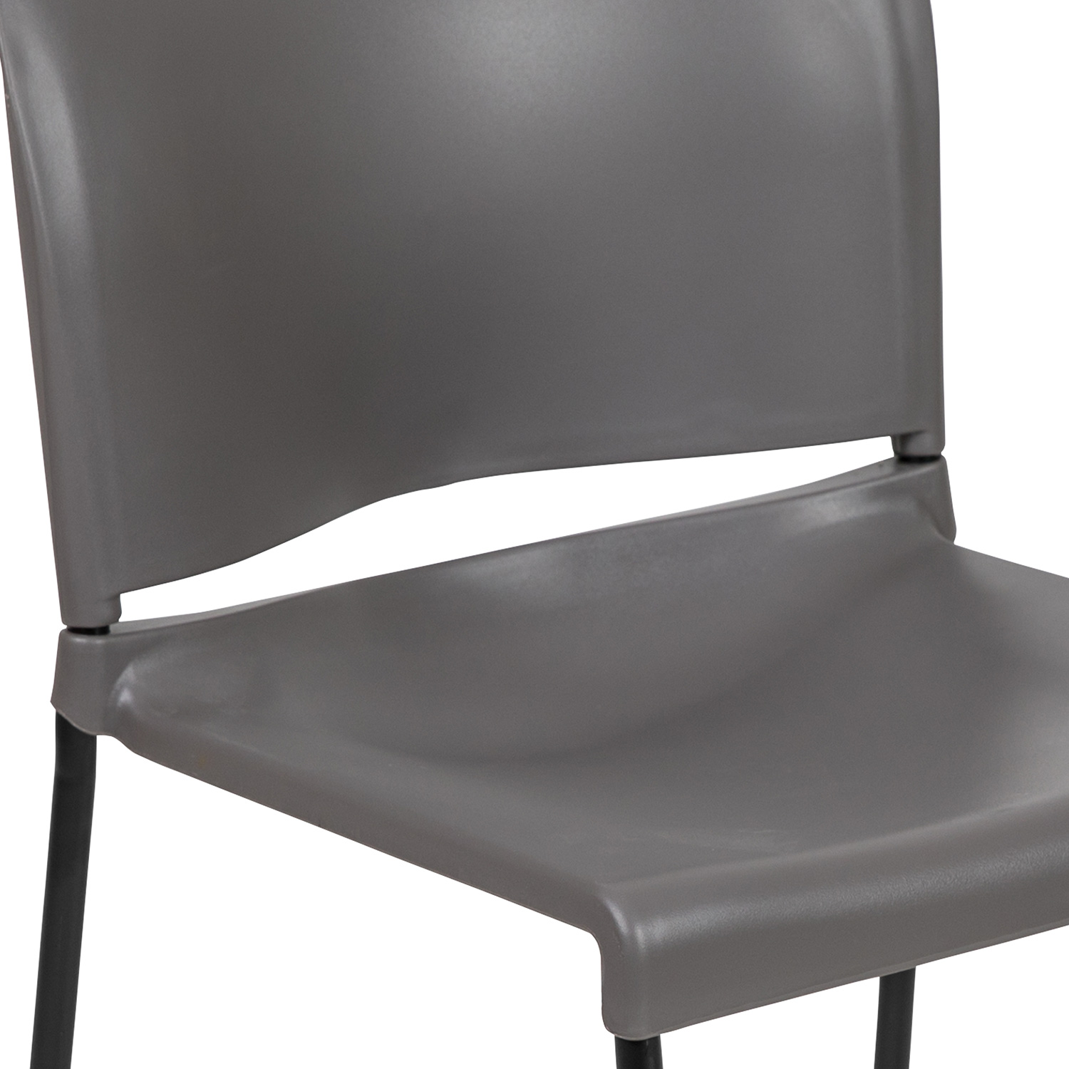 BLNK - HERCULES Series Full Back Contoured Stack Chair with Black Powder Coated Sled Base