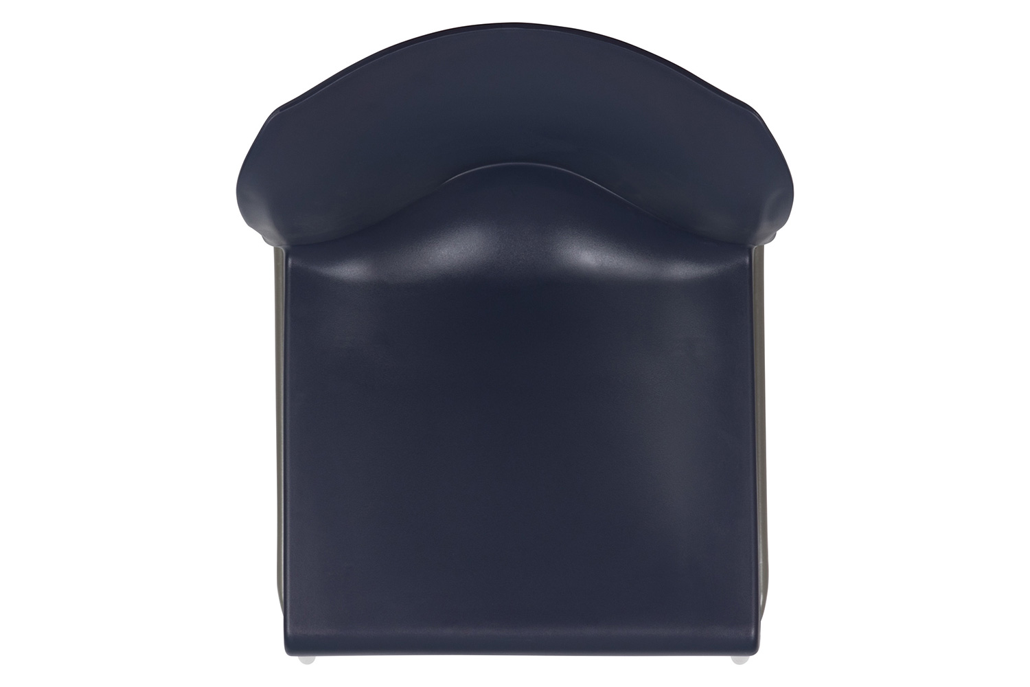 BLNK HERCULES Series Full Back Contoured Stack Chair with Gray Powder Coated Sled Base - Navy