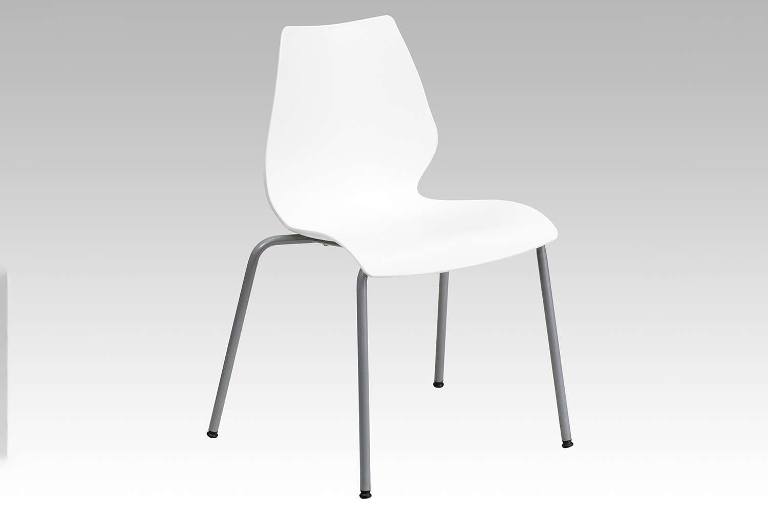 BLNK HERCULES Series Stack Chair with Lumbar Support and Silver Frame