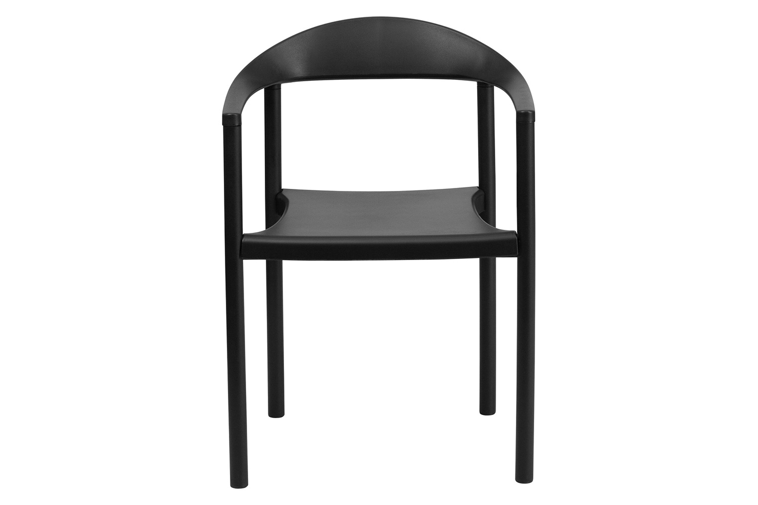 BLNK™ HERCULES Series Plastic Cafe Stack Chair - Black