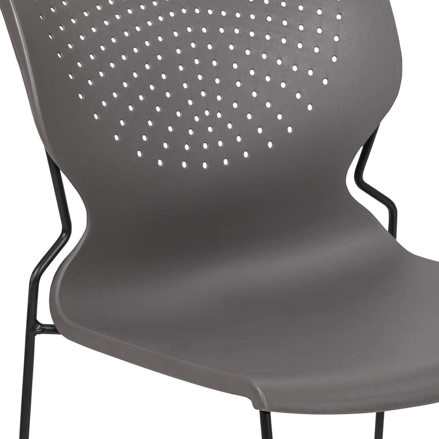 BLNK™ HERCULES Series Full Back Stack Chair with Powder Coated Frame - Gray