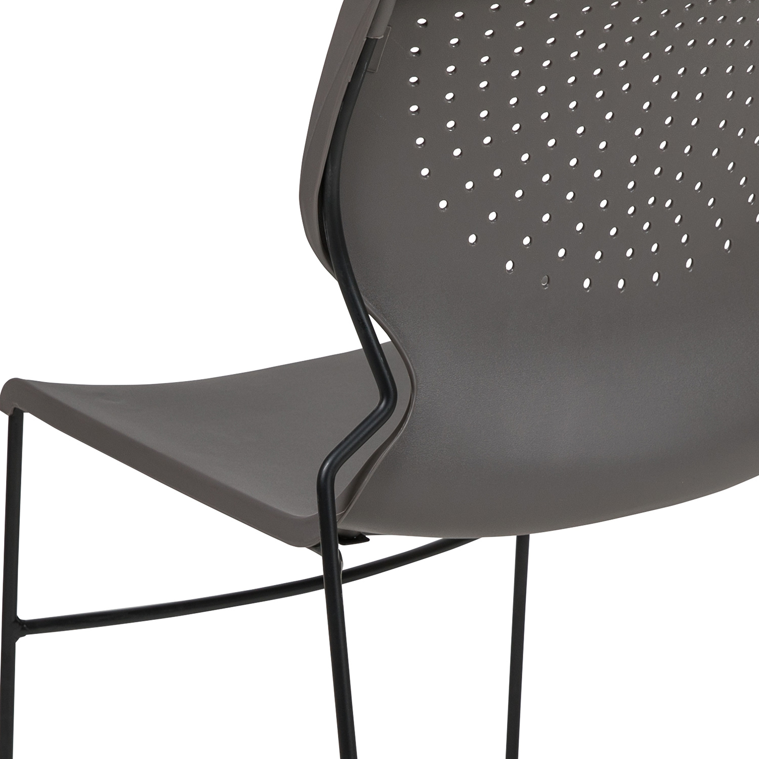 BLNK™ HERCULES Series Full Back Stack Chair with Powder Coated Frame - Gray