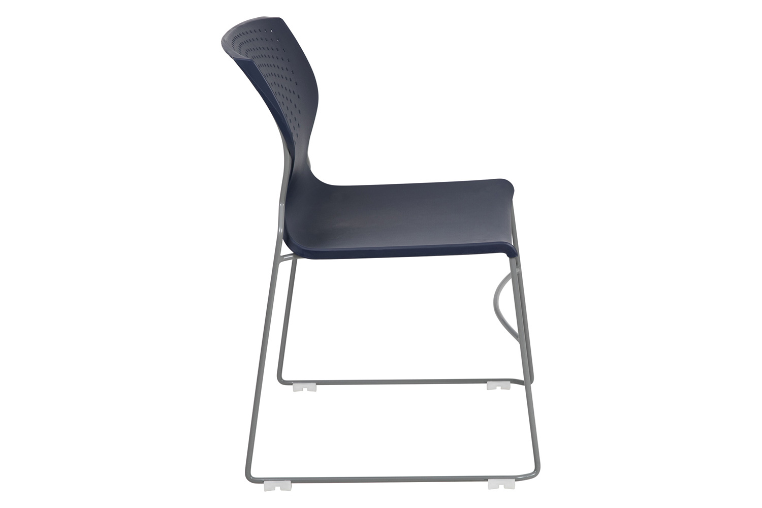 BLNK HERCULES Series Full Back Stack Chair with Gray Powder Coated Frame - Navy