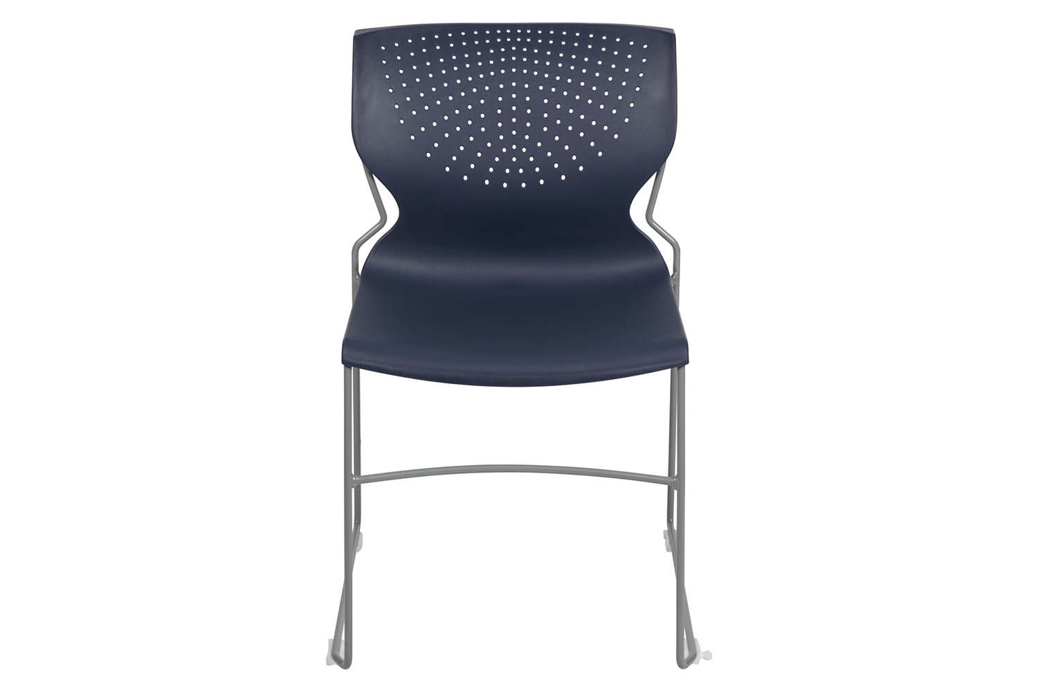 BLNK HERCULES Series Full Back Stack Chair with Gray Powder Coated Frame - Navy