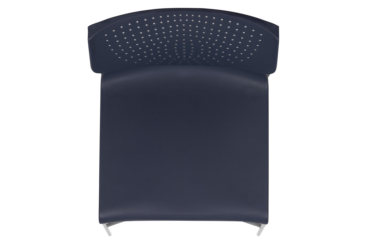 BLNK HERCULES Series Full Back Stack Chair with Gray Powder Coated Frame - Navy