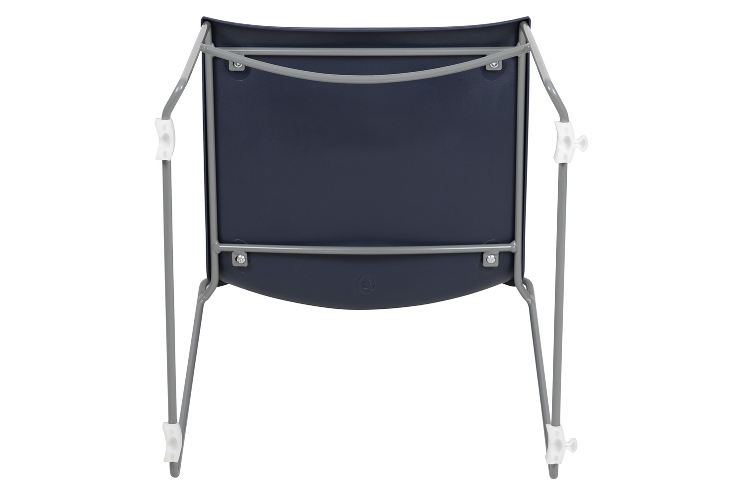 BLNK HERCULES Series Full Back Stack Chair with Gray Powder Coated Frame - Navy