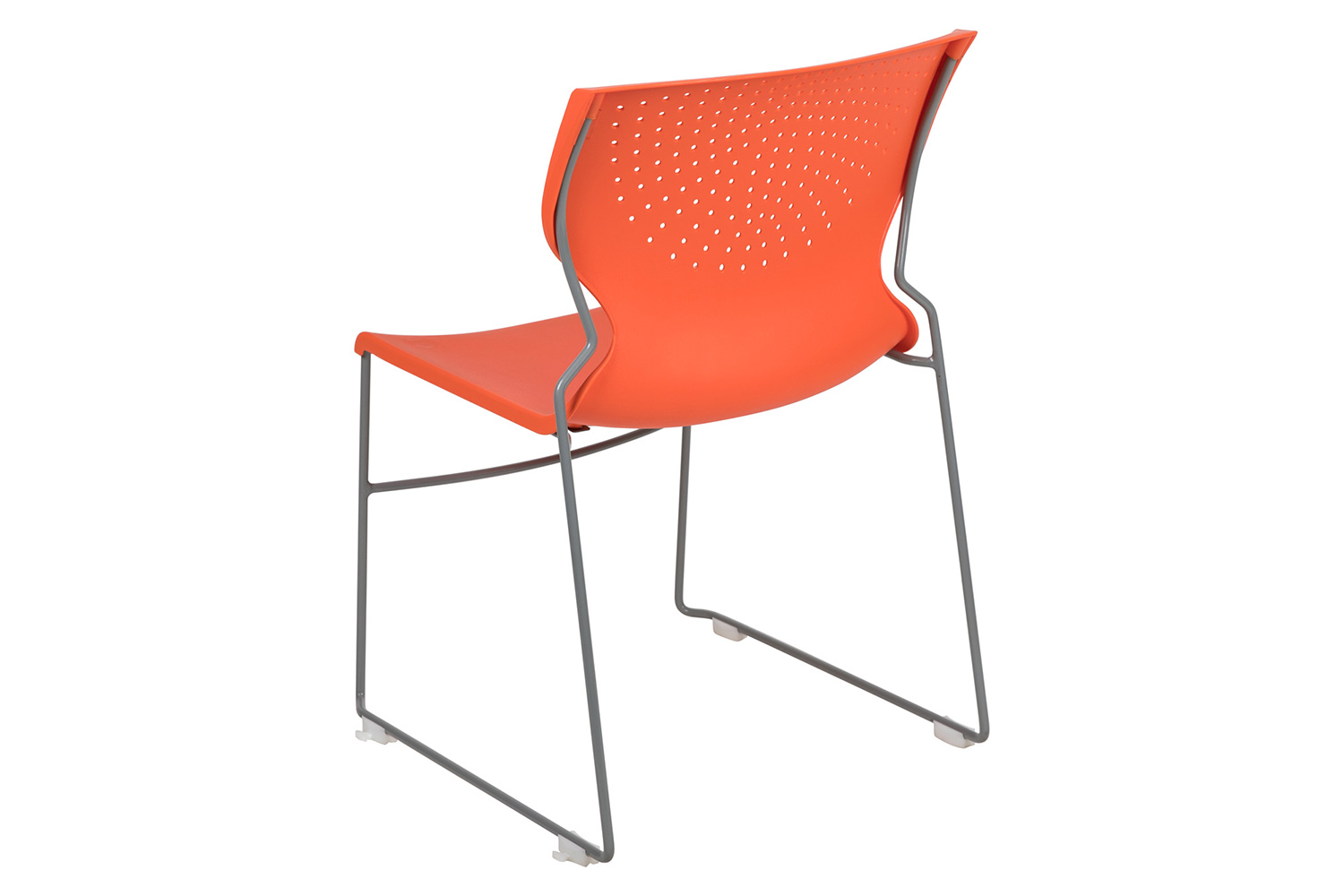 BLNK™ HERCULES Series Full Back Stack Chair with Gray Powder Coated Frame - Orange