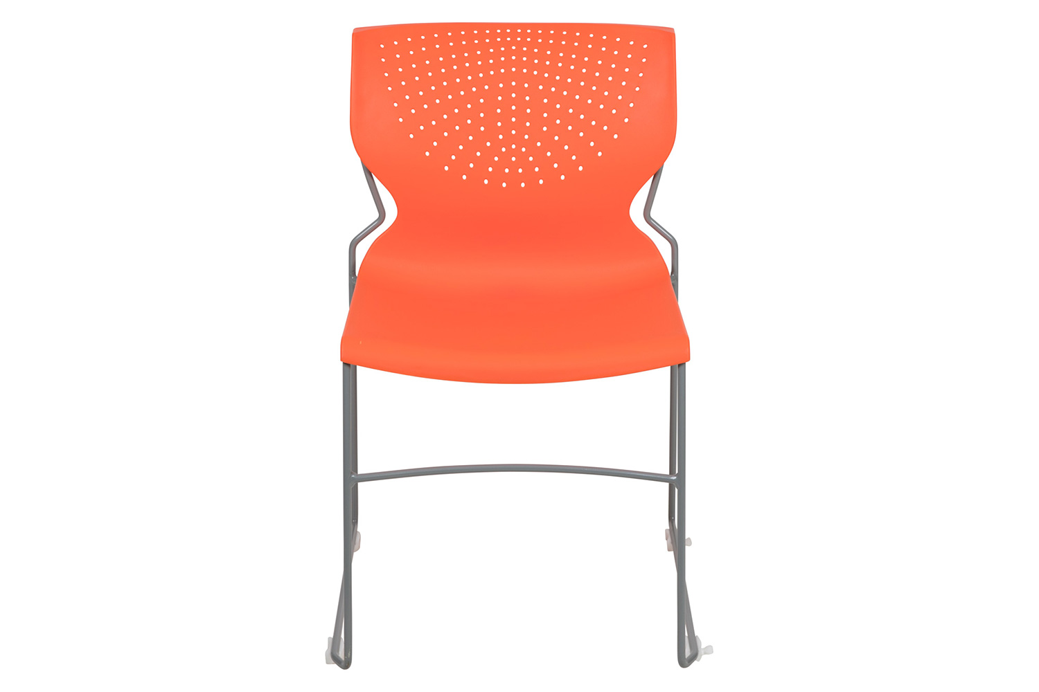 BLNK™ HERCULES Series Full Back Stack Chair with Gray Powder Coated Frame - Orange