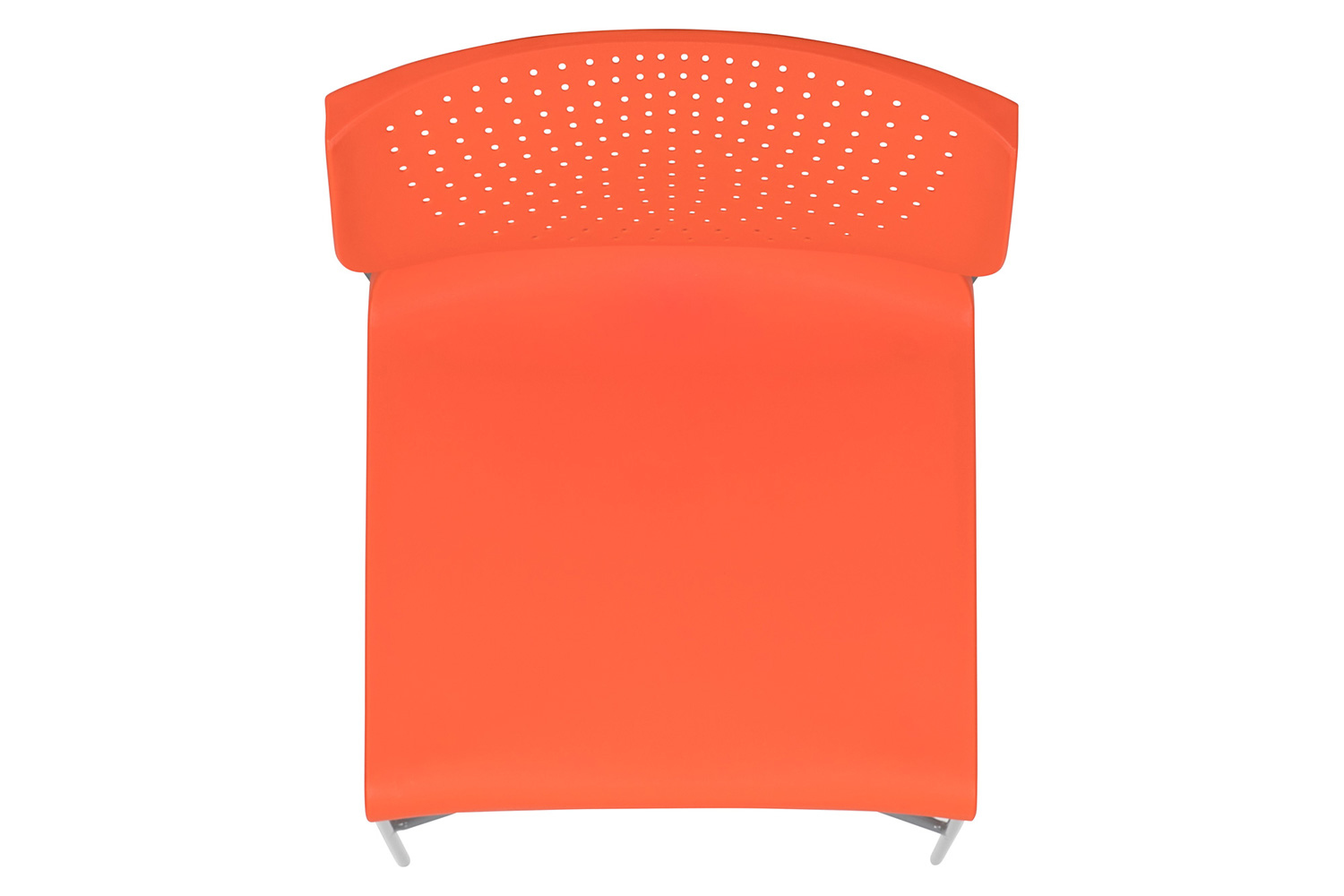 BLNK™ HERCULES Series Full Back Stack Chair with Gray Powder Coated Frame - Orange