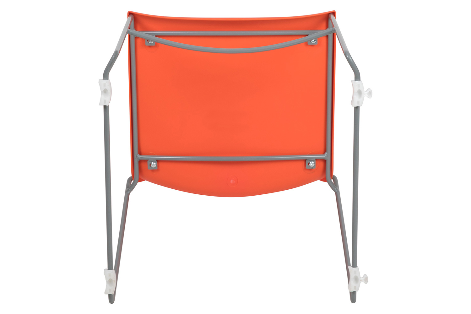 BLNK™ HERCULES Series Full Back Stack Chair with Gray Powder Coated Frame - Orange