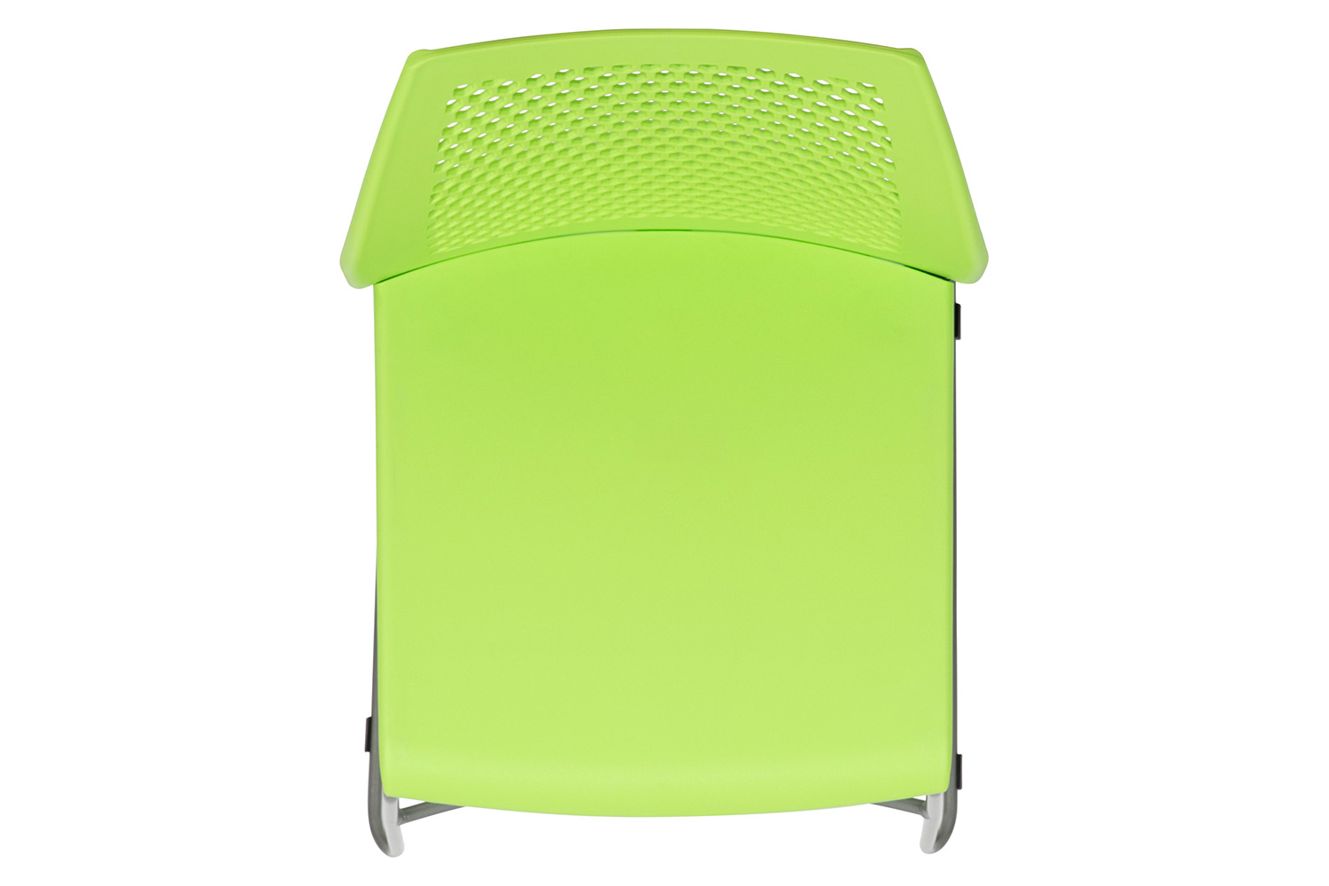 BLNK™ HERCULES Series Stack Chair with Air-Vent Back and Gray Powder Coated Sled Base - Green