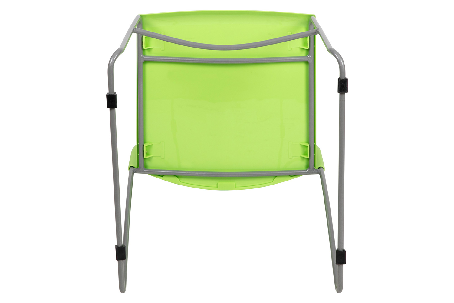 BLNK™ HERCULES Series Stack Chair with Air-Vent Back and Gray Powder Coated Sled Base - Green