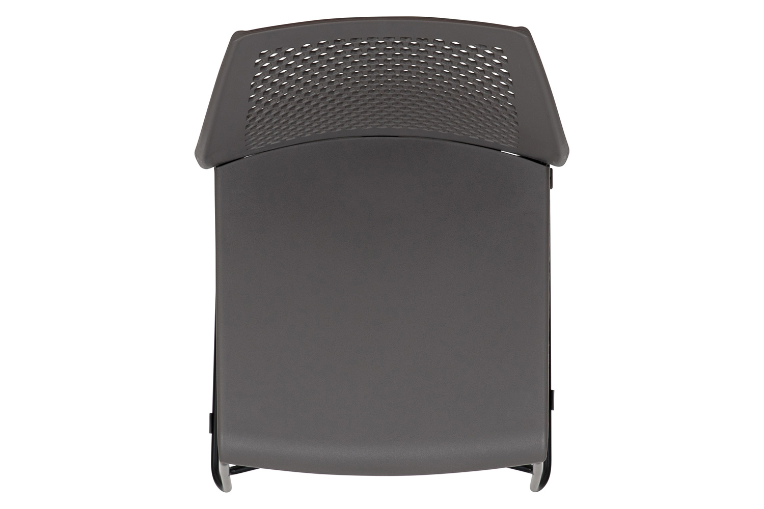 BLNK HERCULES Series Stack Chair with Air-Vent Back and Black Powder Coated Sled Base - Gray