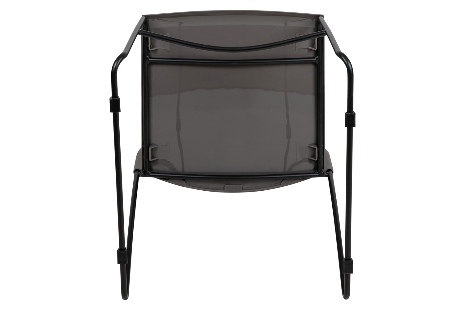 BLNK HERCULES Series Stack Chair with Air-Vent Back and Black Powder Coated Sled Base - Gray