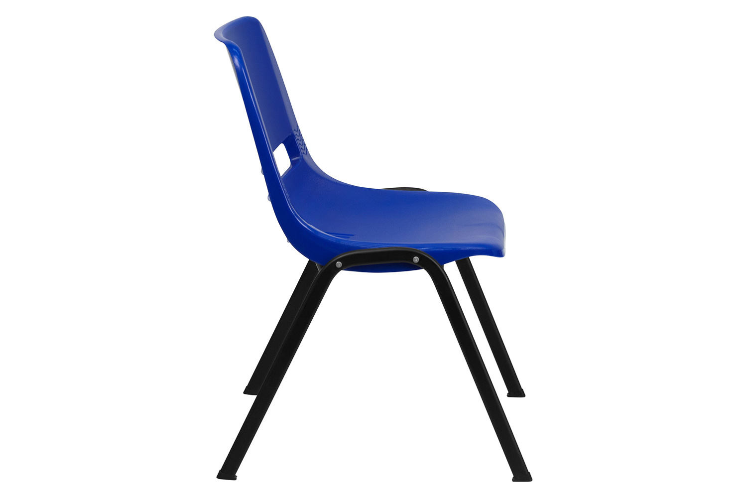 BLNK™ HERCULES Series Ergonomic Shell Stack Chair - Blue/Black, 17,75"H Seat