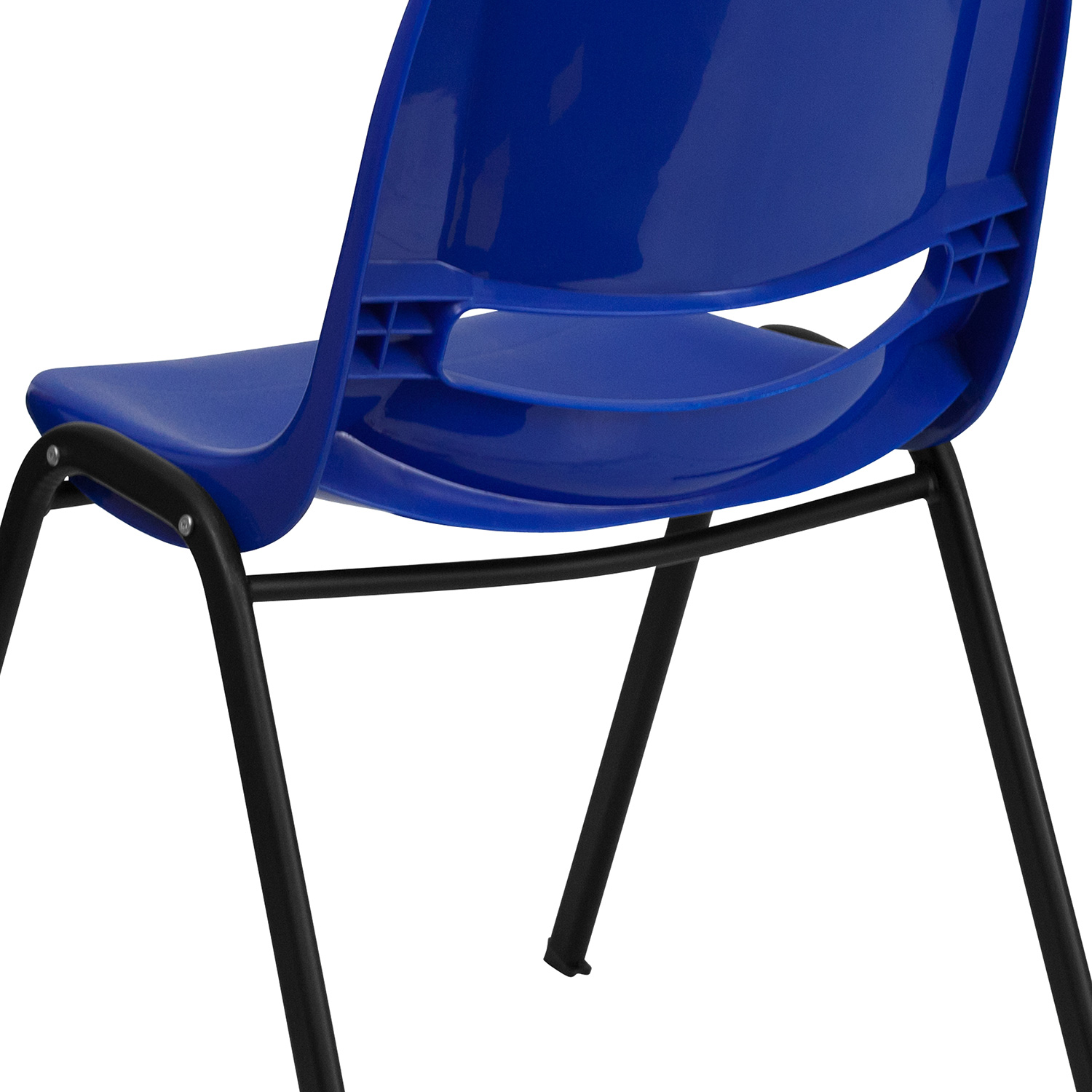 BLNK™ HERCULES Series Ergonomic Shell Stack Chair - Blue/Black, 17,75"H Seat