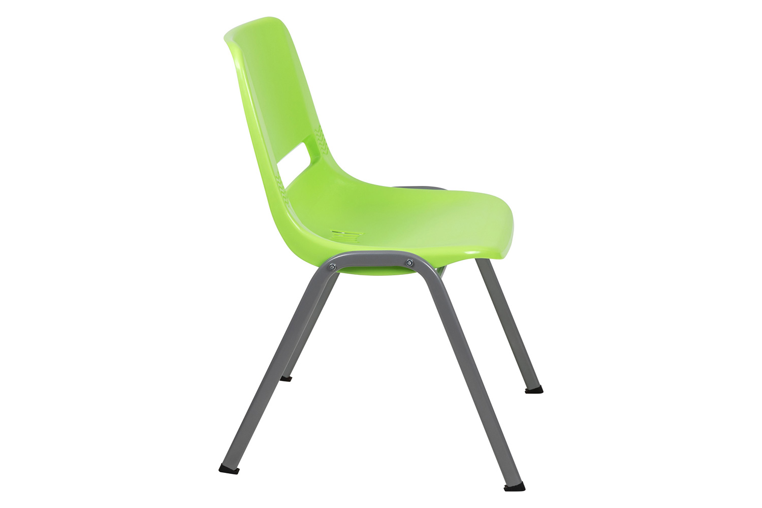 BLNK HERCULES Series Ergonomic Shell Stack Chair with Gray Frame - Green