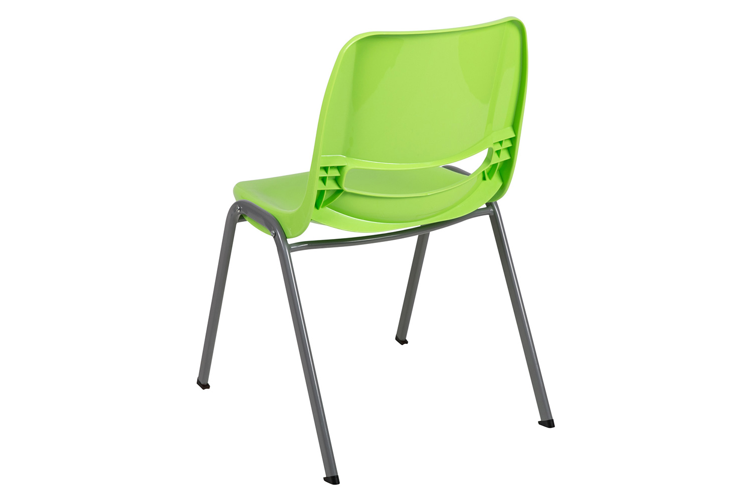 BLNK HERCULES Series Ergonomic Shell Stack Chair with Gray Frame - Green