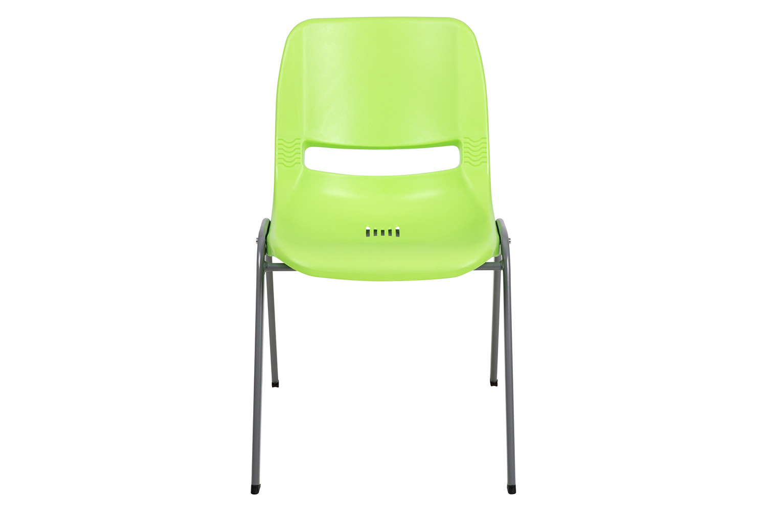 BLNK HERCULES Series Ergonomic Shell Stack Chair with Gray Frame - Green