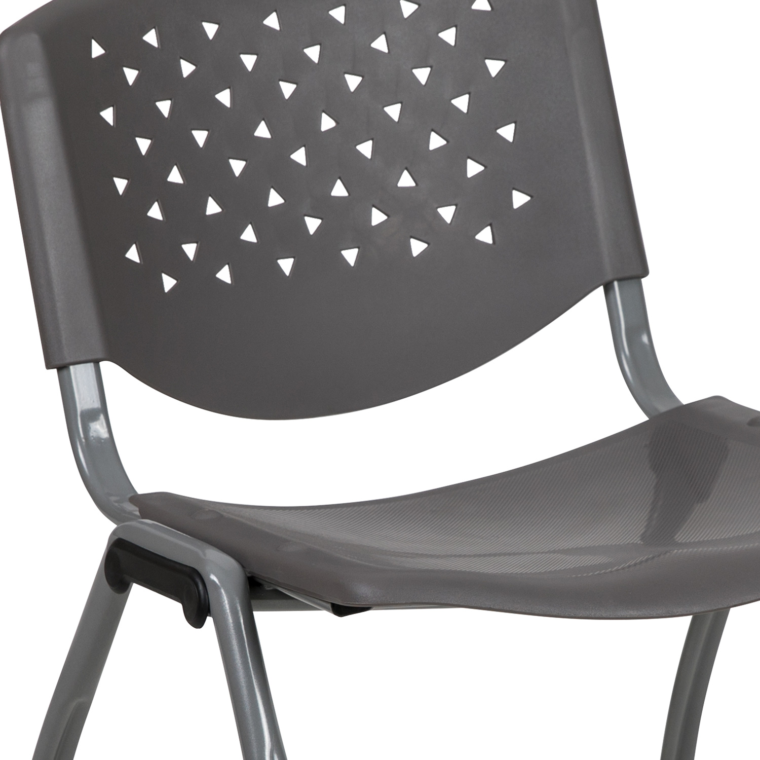 BLNK - HERCULES Series Plastic Stack Chair with Titanium Powder Coated Frame