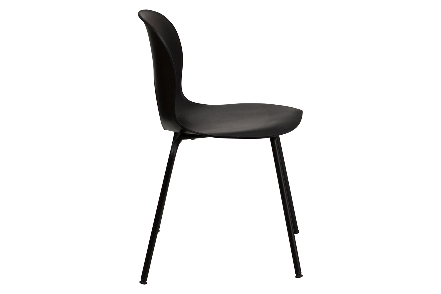 BLNK HERCULES Series Plastic Stack Chair with Black Frame - Designer Black