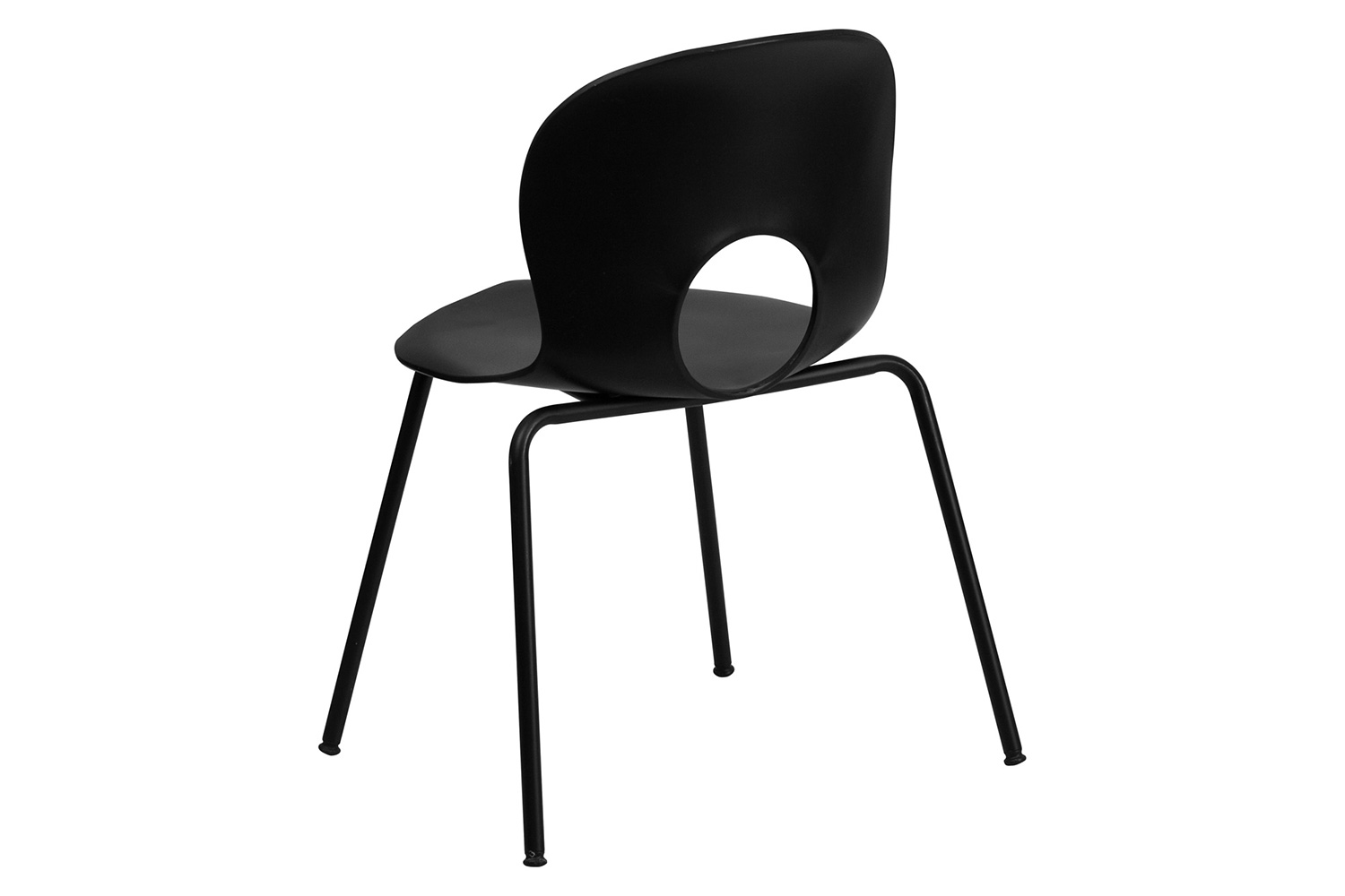 BLNK HERCULES Series Plastic Stack Chair with Black Frame - Designer Black