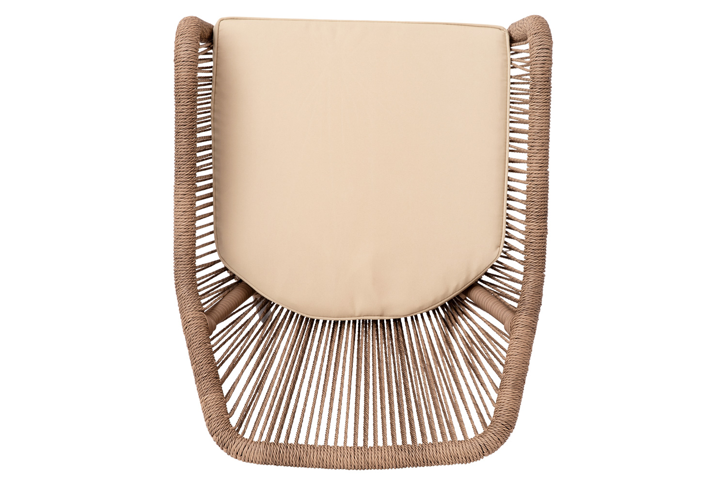 BLNK Kallie All-Weather Woven Stacking Club Chairs with Rounded Arms and Zippered Seat Cushions Set of 2 - Natural/Ivory