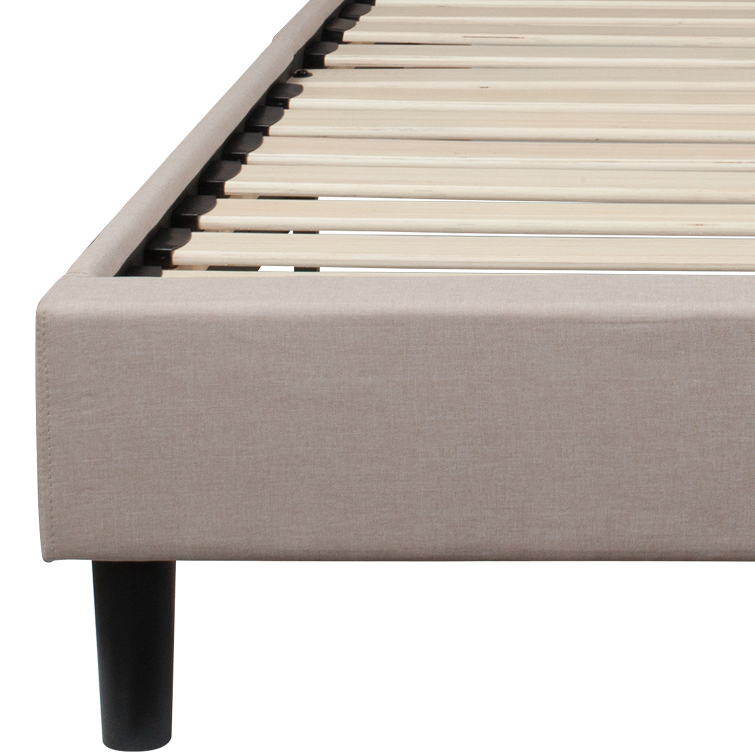 BLNK Brighton Tufted Upholstered Platform Bed - Beige, Full Size