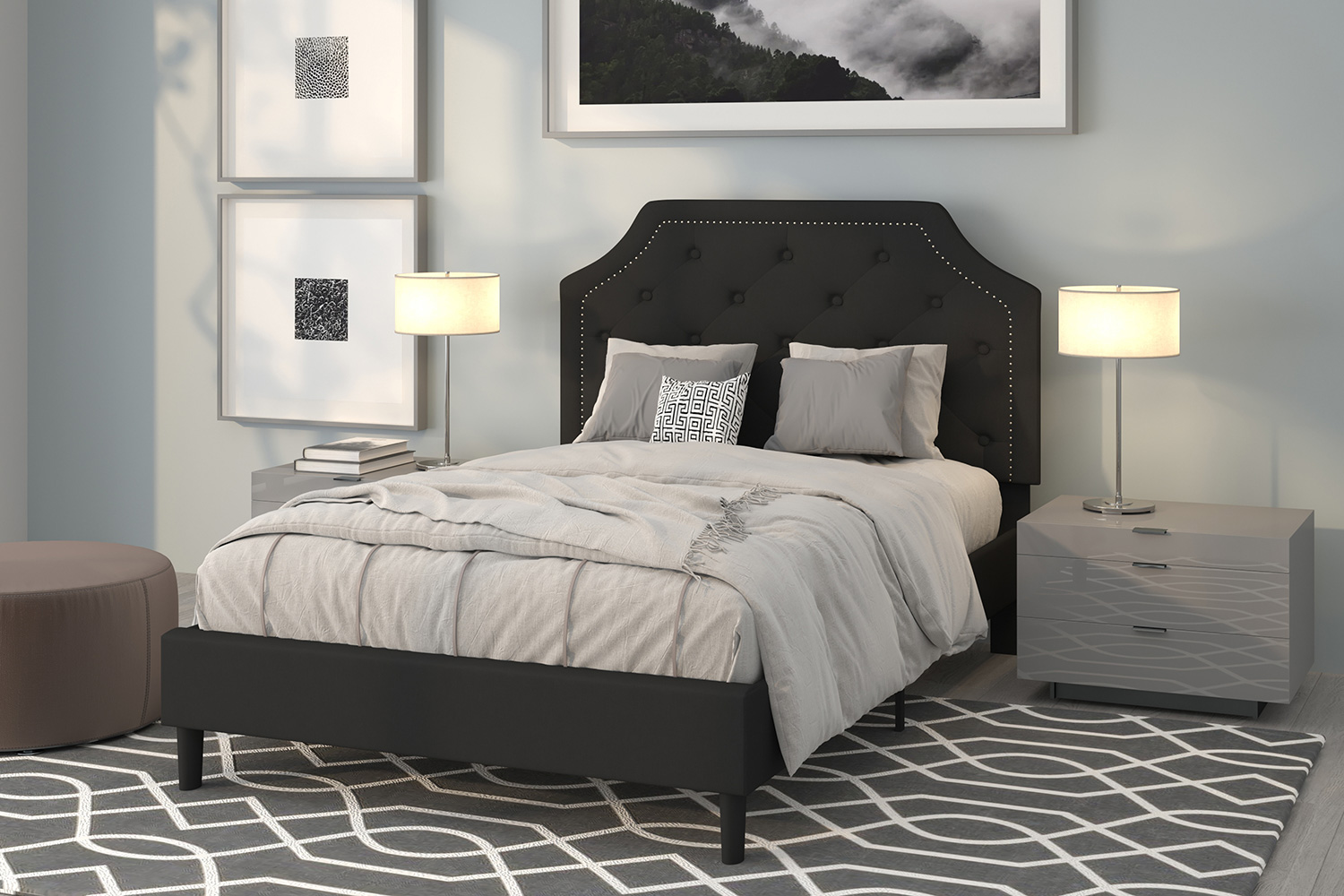 BLNK Brighton Tufted Upholstered Platform Bed