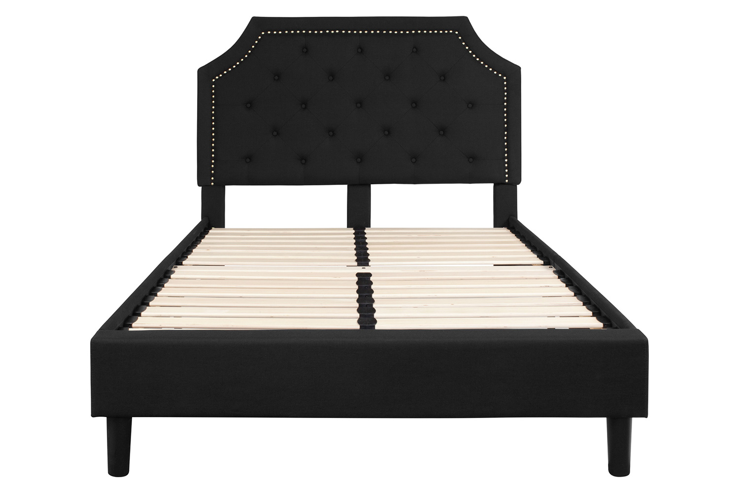 BLNK Brighton Tufted Upholstered Platform Bed - Black, Full Size