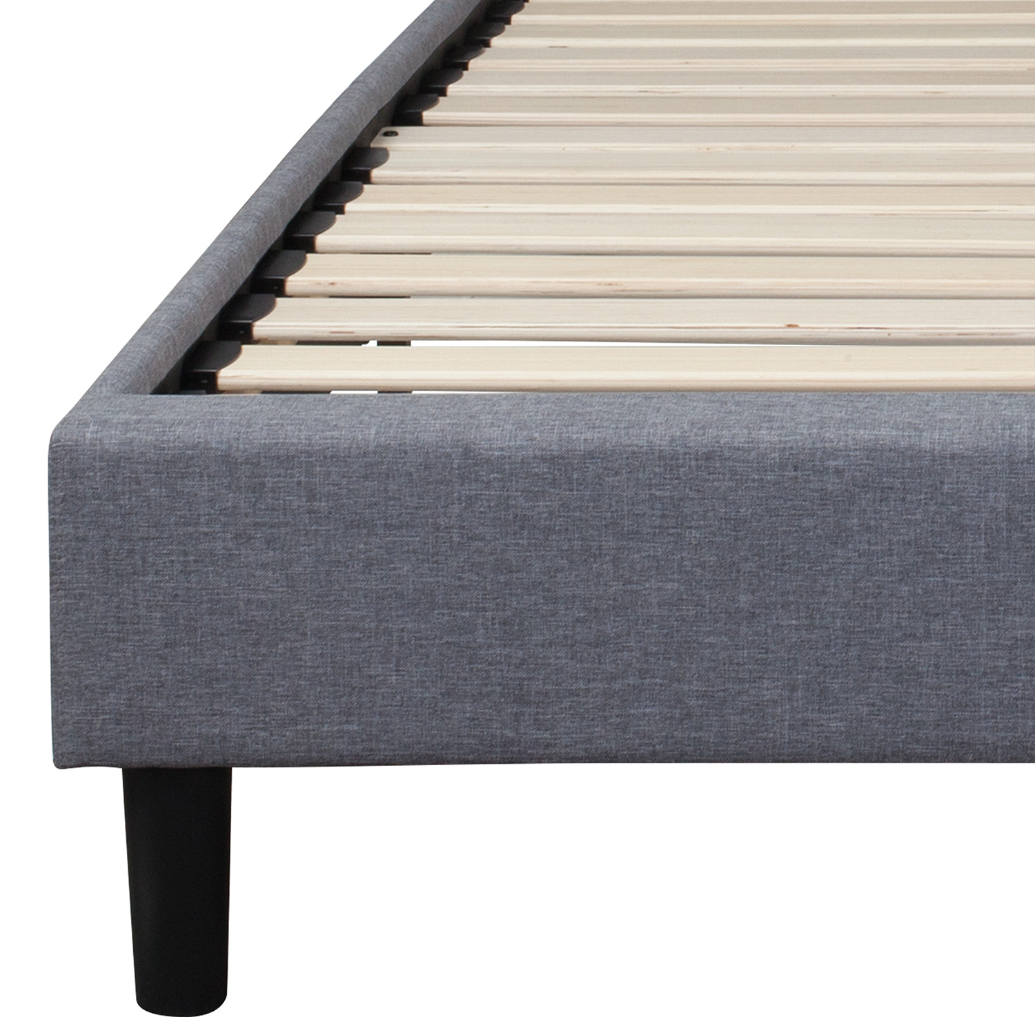 BLNK Brighton Tufted Upholstered Platform Bed - Light Gray, Full Size